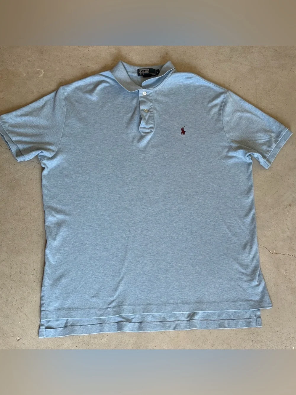 Vintage Polo Ralph Lauren Polo Shirt Mens L Blue Red Pony